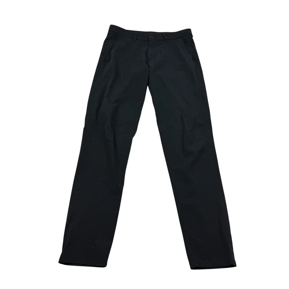 Lululemon Black Commission Ventlight Mesh Stretch Quick-Dry Pants Men's 31x32 - Picture 1 of 6